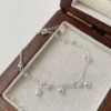 S925 Silver Double‑Layer Heart Charm Bracelet