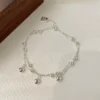 S925 Silver Double‑Layer Heart Charm Bracelet
