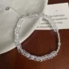 S925 Silver Clear Quartz Beaded Bracelet
