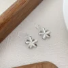 S925 Sterling Silver Flower Hook Drop Earrings