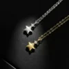 S925 Silver Matte Star Zircon Minimalist Women Necklace