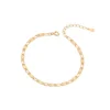 S925 Silver Textured Carved Chain Bracelet