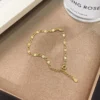 S925 Silver Textured Carved Chain Bracelet