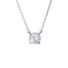 S925 Silver 4-Prong Single Zircon Minimalist Women Necklace