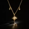 S925 Silver Starburst Zircon Delicate Women Necklace S925 Silver Starburst Zircon Delicate Women Necklace