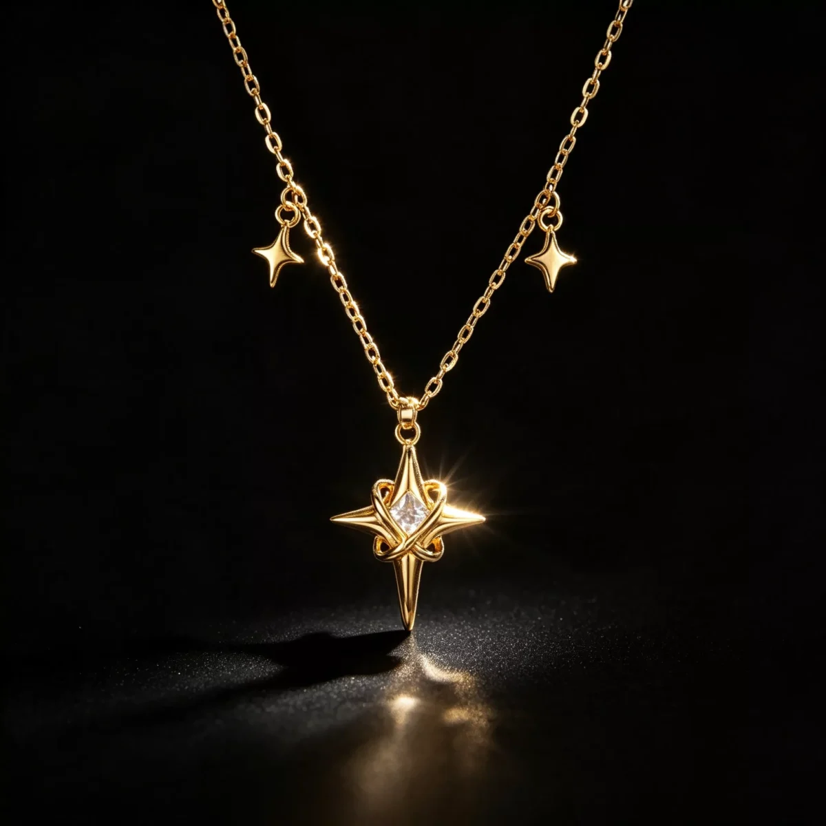 S925 Silver Starburst Zircon Delicate Women Necklace
