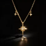 S925 Silver Starburst Zircon Delicate Women Necklace