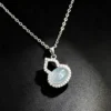 S925 Silver Chalcedony Gourd Zircon Chinese Style Necklace