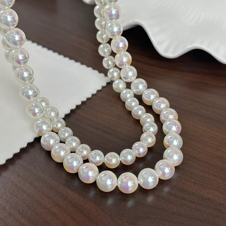 S925 Silver Near-Round Pearl Necklace