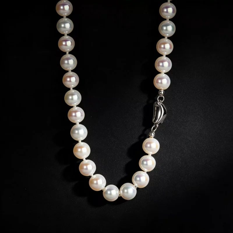 S925 Silver Near-Round Pearl Necklace