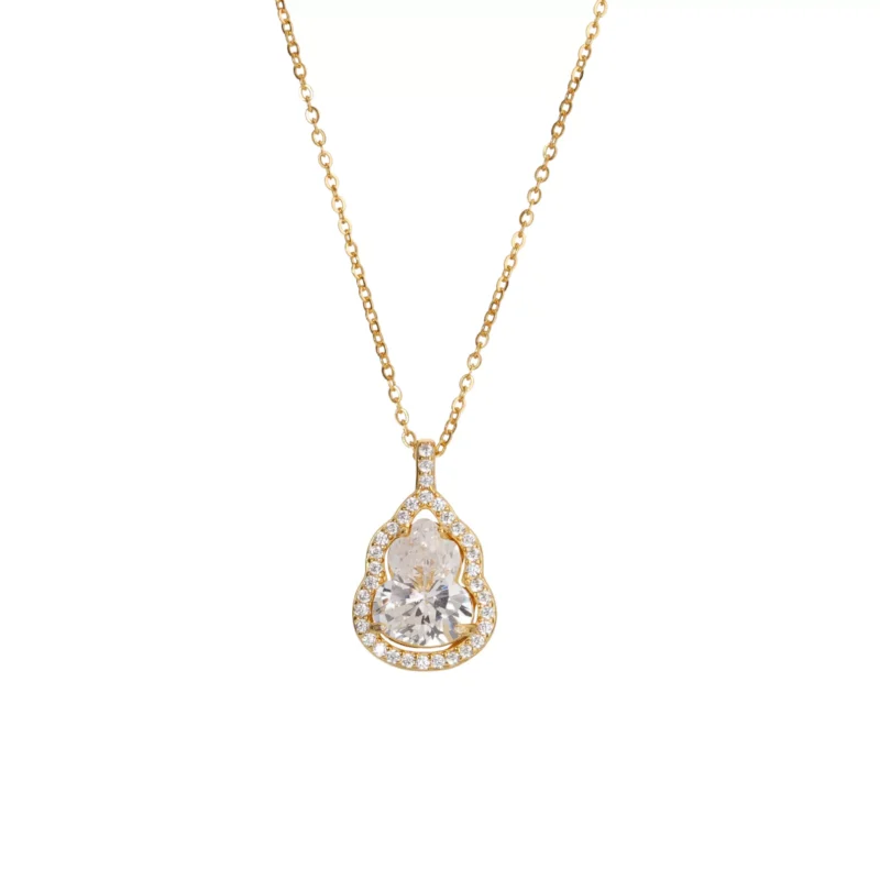 S925 Silver Zircon Gourd Oriental Luxury Necklace S925 Silver Zircon Gourd Oriental Luxury Necklace