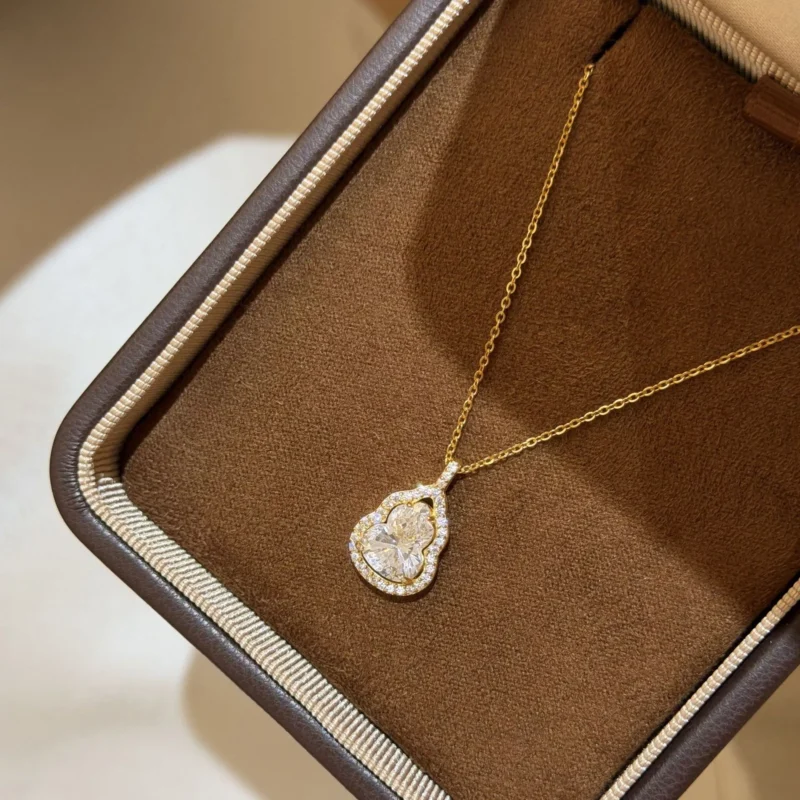 S925 Silver Zircon Gourd Oriental Luxury Necklace S925 Silver Zircon Gourd Oriental Luxury Necklace