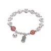 S925 Silver Strawberry Quartz Fortune Charm Bracelet S925 Silver Strawberry Quartz Fortune Charm Bracelet