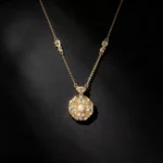 S925 Silver Clover Shell Pearl Vintage Chinese Necklace