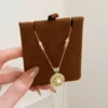 S925 Silver Clover Shell Pearl Vintage Chinese Necklace