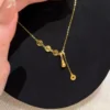 S925 Gourd Fortune Coin Cubic Zirconia Necklace