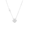 Clover Motif S925 Sterling Silver CZ Necklace