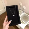 Clover Motif S925 Sterling Silver CZ Necklace
