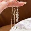 S925 Shell Flower CZ Imitation Pearl Bracelet