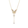 S925 Pave‑Set Butterfly Y‑Shape Zircon Necklace S925 Pave‑Set Butterfly Y‑Shape Zircon Necklace