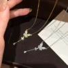 S925 Pave‑Set Butterfly Y‑Shape Zircon Necklace S925 Pave‑Set Butterfly Y‑Shape Zircon Necklace
