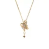 S925 Enamel Butterfly Zircon Pendant Necklace S925 Enamel Butterfly Zircon Pendant Necklace