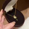 S925 Enamel Butterfly Zircon Pendant Necklace S925 Enamel Butterfly Zircon Pendant Necklace