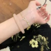 S925 Silver CZ Gourd Charm Chain Bracelet S925 Silver CZ Gourd Charm Chain Bracelet
