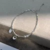 S925 Silver Freshwater Pearl Charm Bracelet