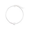 S925 Silver Snake Chain Heart Charm Bracelet