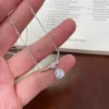 Knot Cushion‑Cut CZ Sterling Silver Necklace