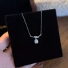 Knot Cushion‑Cut CZ Sterling Silver Necklace