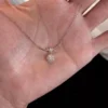 Knot Cushion‑Cut CZ Sterling Silver Necklace