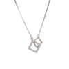 S925 Interlocking Square Cubic Zirconia Necklace S925 Interlocking Square Cubic Zirconia Necklace