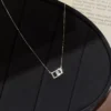 S925 Interlocking Square Cubic Zirconia Necklace S925 Interlocking Square Cubic Zirconia Necklace