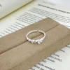 S925 Butterfly‑Flower Open Adjustable Silver Ring