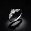 Cluster CZ S925 Sterling Silver Adjustable Promise Ring
