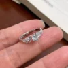 Cluster CZ S925 Sterling Silver Adjustable Promise Ring
