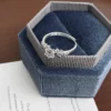 Cluster CZ S925 Sterling Silver Adjustable Promise Ring
