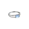 S925 Silver Natural Aquamarine Adjustable Ring S925 Silver Natural Aquamarine Adjustable Ring