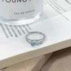 S925 Silver Natural Aquamarine Adjustable Ring S925 Silver Natural Aquamarine Adjustable Ring