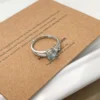 S925 Silver Natural Aquamarine Adjustable Ring S925 Silver Natural Aquamarine Adjustable Ring