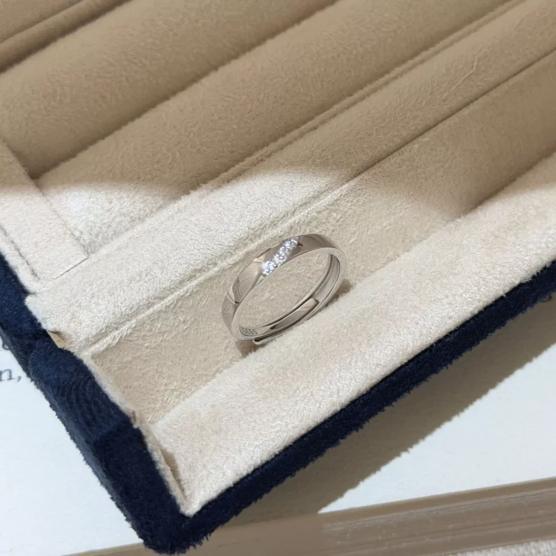 S925 Silver Tiny Cubic Zirconia Adjustable Ring S925 Silver Tiny Cubic Zirconia Adjustable Ring
