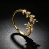Twisted Branch Zircon S925 Adjustable Ring
