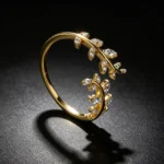 Twisted Branch Zircon S925 Adjustable Ring