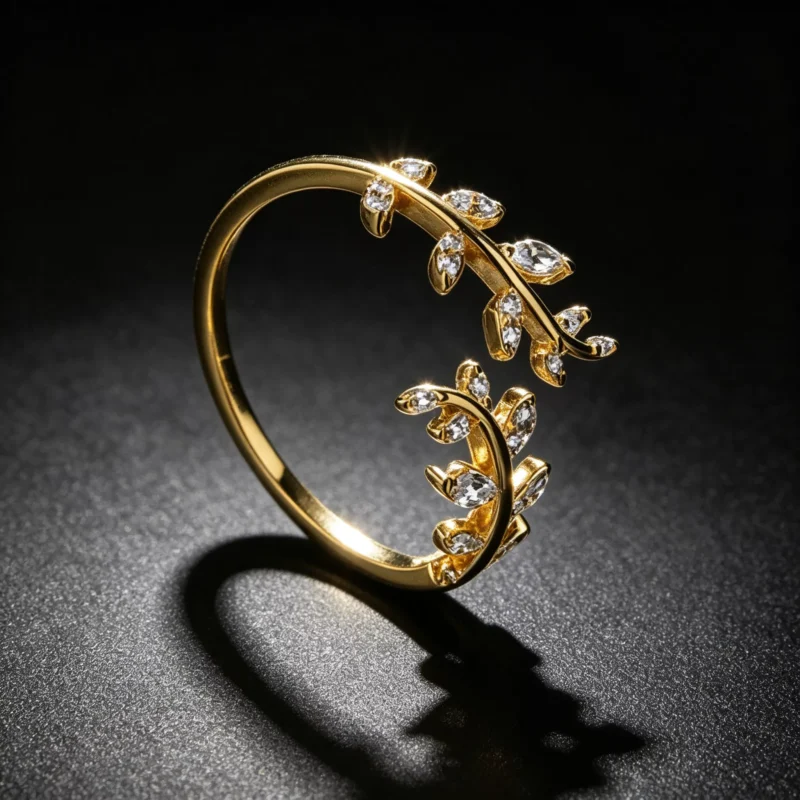 Twisted Branch Zircon S925 Adjustable Ring