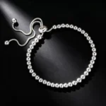 S925 Sterling Silver Adjustable Bead Bracelet