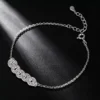 S925 Silver Coin‑Pattern Charm Bracelet