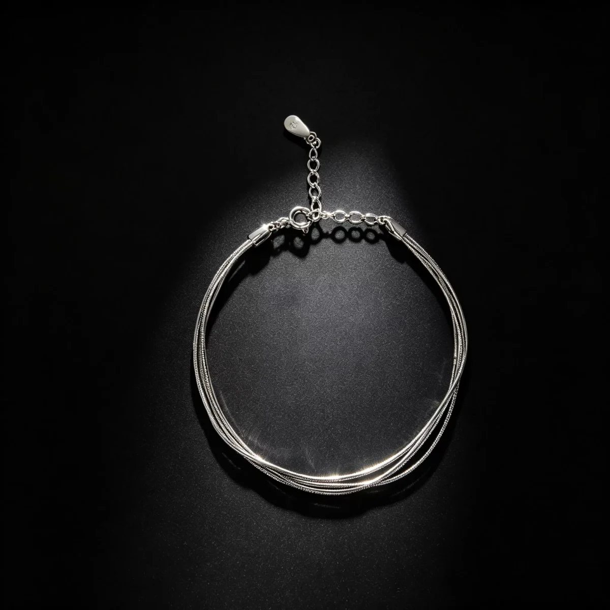 S925 Sterling Silver Multi-layer Snake Chain Bracelet