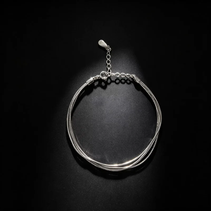 S925 Sterling Silver Multi-layer Snake Chain Bracelet S925 Sterling Silver Multi-layer Snake Chain Bracelet